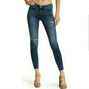 Hudson Krista Ankle Super Skinny Raw Edge Hem